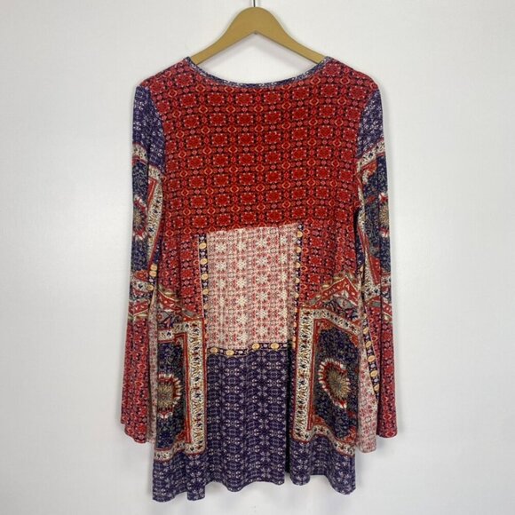 Anthropologie Kyla Seo Patchwork Bohemian Tunic Top - Picture 9 of 10